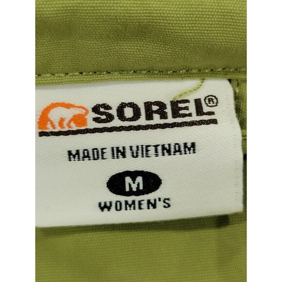 Sorel Women's Zip up Jacket Size Medium Green Cargo Utility Lightweight Nylon - Picture 10 of 11